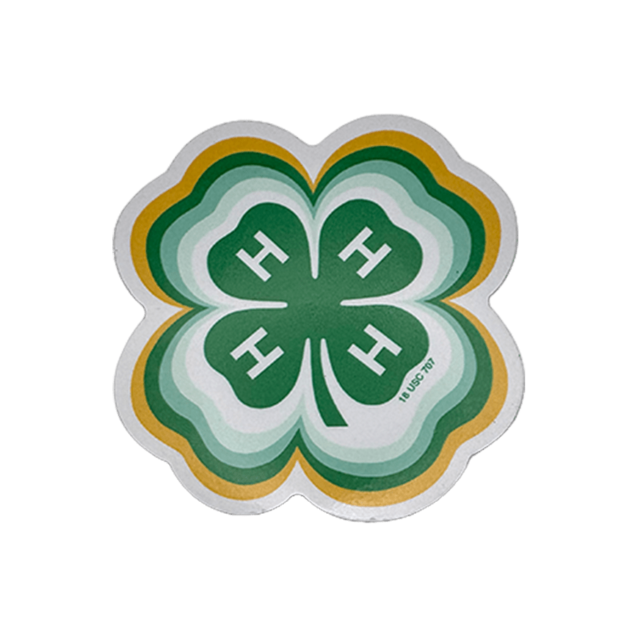 4-H Radiating Clover Sticker – Shop 4-H