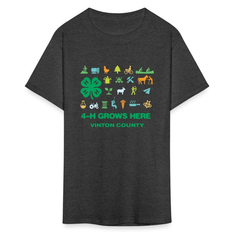 Adult 4-H Grows Here Icon T-shirt- Customized For Vinton County - Shop 4-H