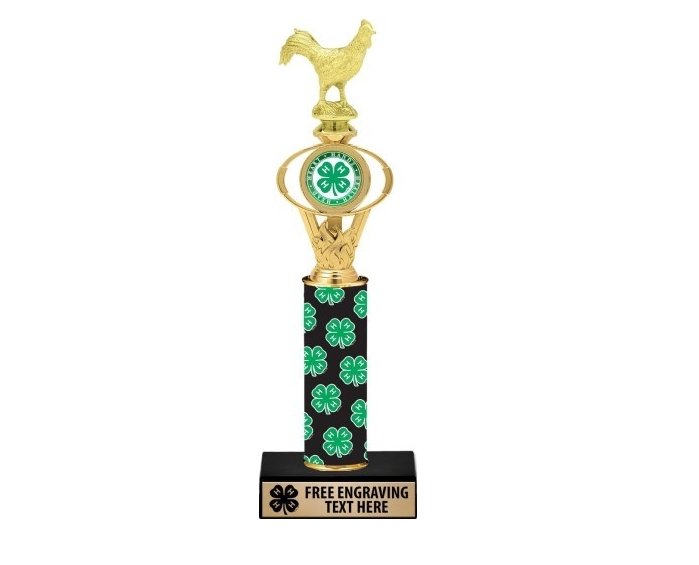 4H Clover Trophy Buckle