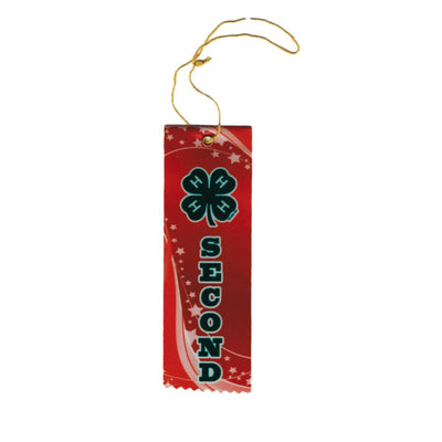 2” x 6” Second Place Red Award Ribbon - Shop 4-H