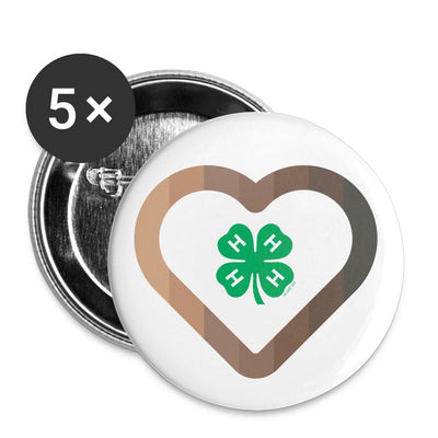 4-H Diversity Heart Buttons large 2.2'' (5-pack) - Shop 4-H