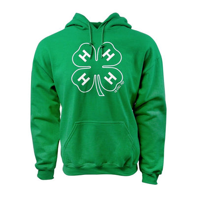 4-H Green Hoodie with Clover Outline - Shop 4-H