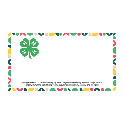 4-H Stall Plate with Colorful Border - Shop 4-H