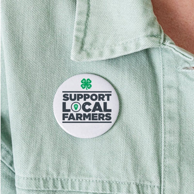 4-H Support Local Farmer's Large Button - Shop 4-H