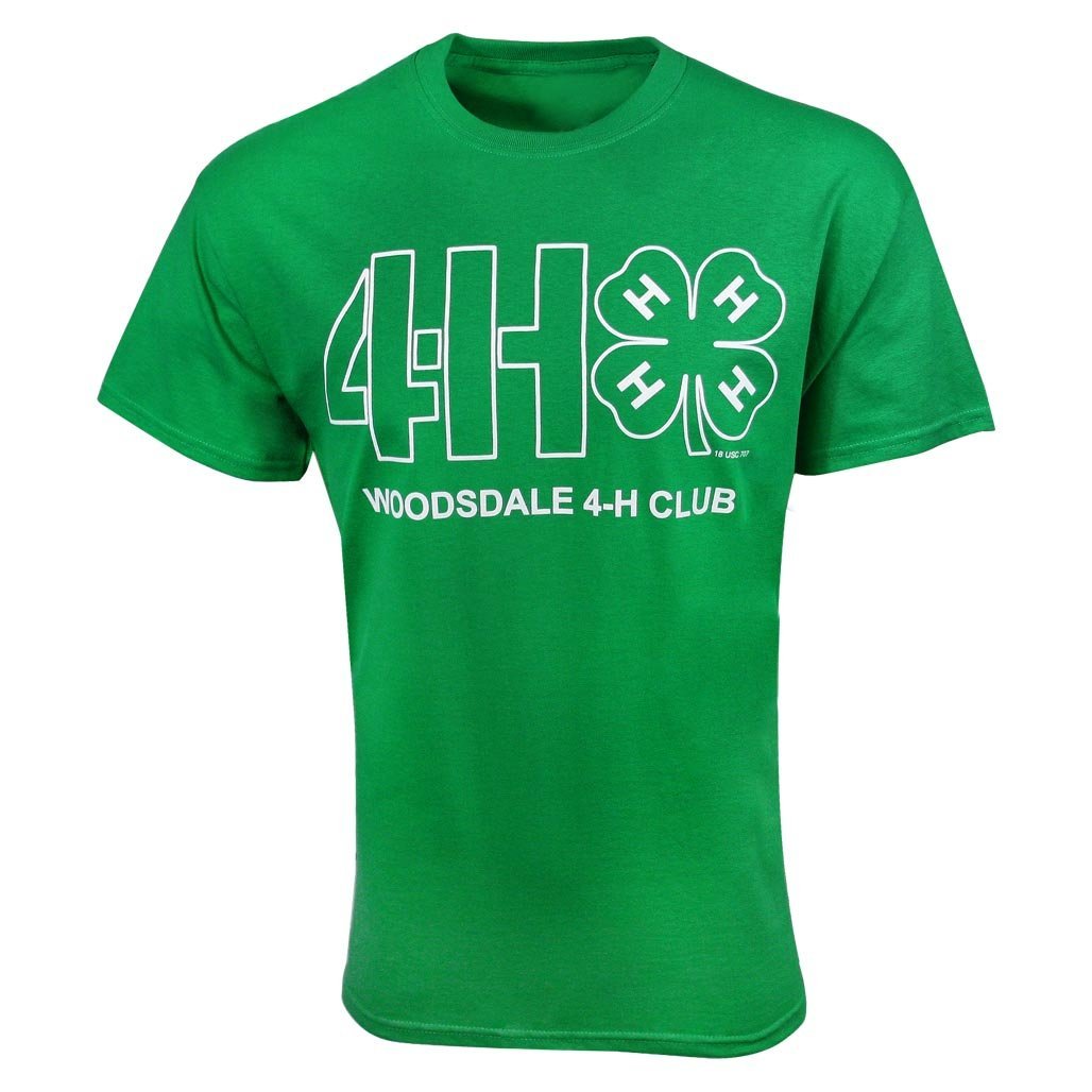 Custom Green 4-H Club T-shirt Minimum Order of 12