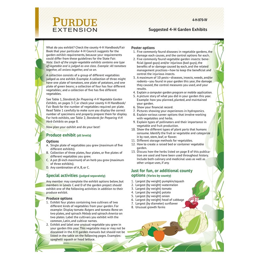 4-H Gardening: Exhibit Guide – Shop 4-H