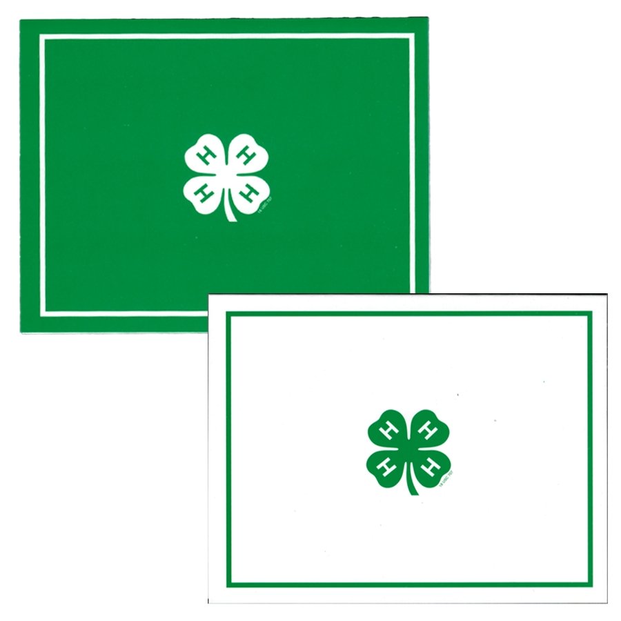Green & White Blank Note Card Set – Shop 4-H