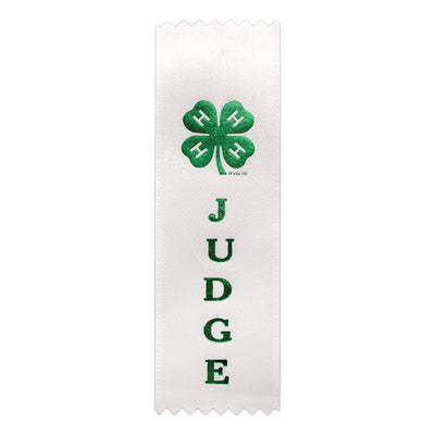 Identification White Judge Ribbon - Shop 4-H