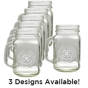 Eastland Large Mason Jar with Handle Set of 6