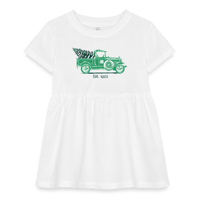 Baby 4-H Holiday Truck Dress - white