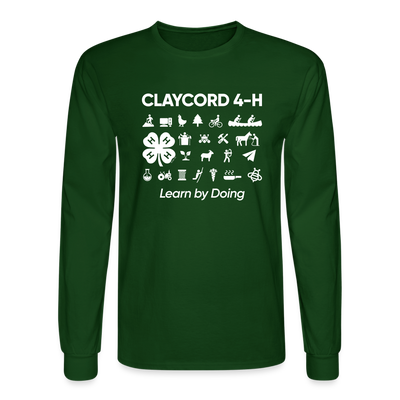 Claycord Long Sleeve Forest Green Tee Shirt - forest green