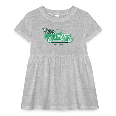 Baby 4-H Holiday Truck Dress - heather grey