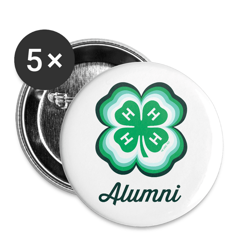 4 - H Alumni Radiating Clover Buttons small 1&