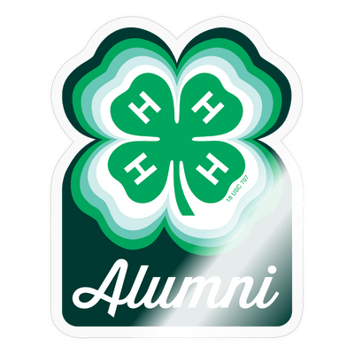 4 - H Alumni Radiating Clover Sticker - Shop 4 - H