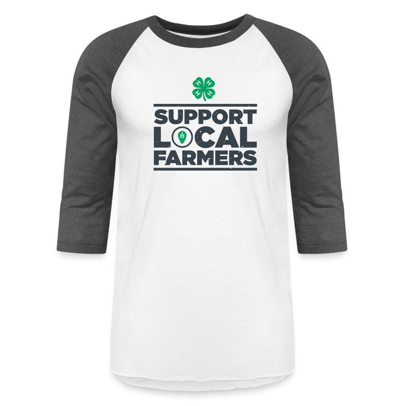 4 - H Clover Support Local Farmers Baseball T-Shirt - Shop 4 - H