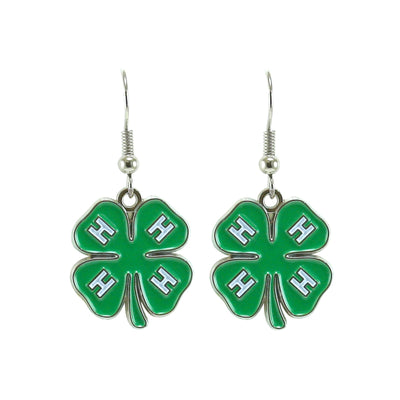 4 - H Green Dangly Clover Earrings - Shop 4 - H