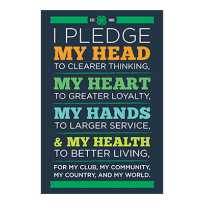 4 - H Pledge Print - Dark Background - Shop 4 - H