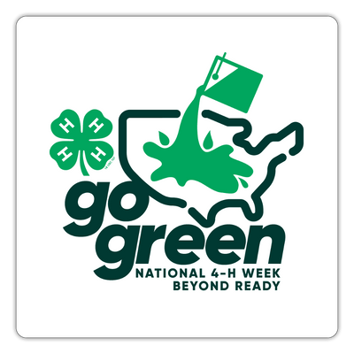 4 - H Week Go Green Full Color Vinyl Sticker - Shop 4 - H