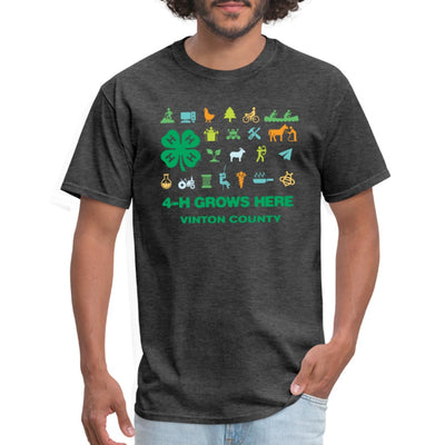 Adult 4-H Grows Here Icon T-shirt- Customized For Vinton County - Shop 4-H