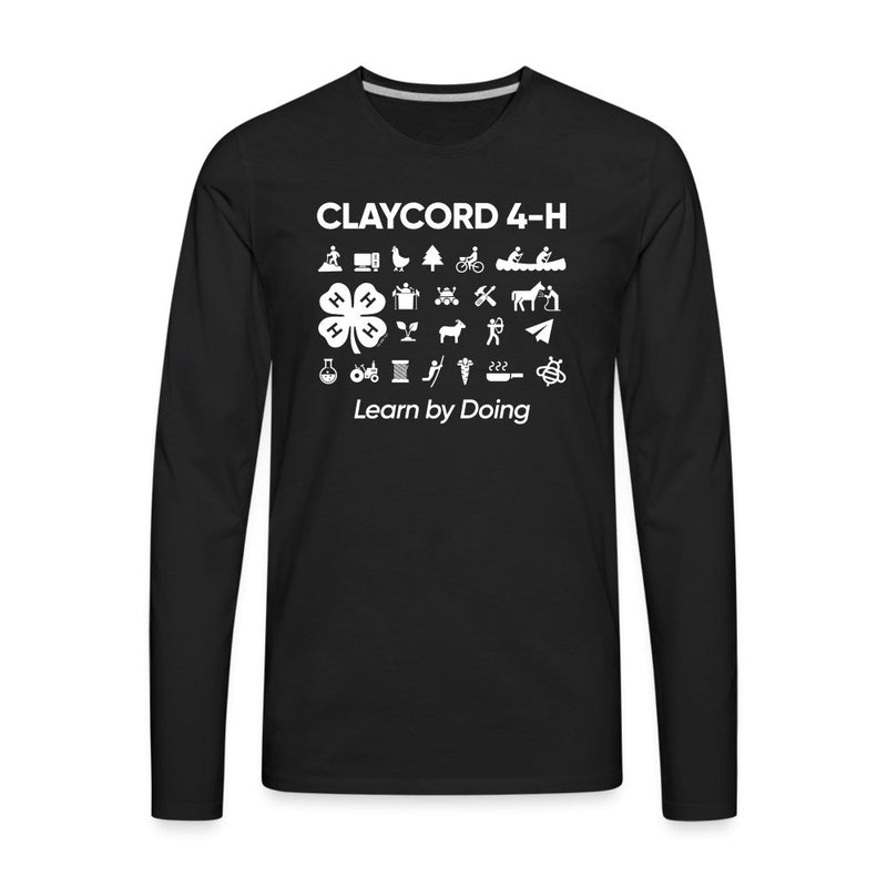 Claycord Long Sleeve Tee with White "Learn by Doing" Graphic - Shop 4 - H