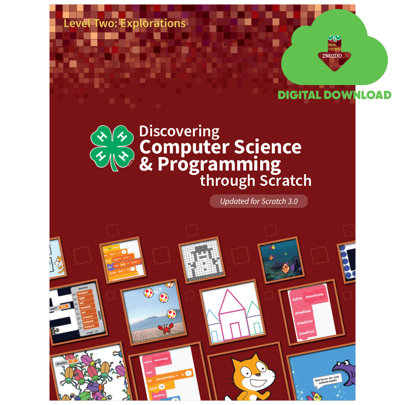 Discovering Computer Science & Programming Through Scratch: Level 2 Youth Guide Digital Download - Shop 4 - H