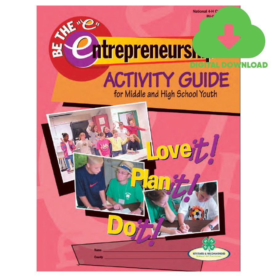 Entrepreneurship Curriculum BE the E Digital Download Shop 4H
