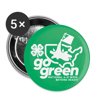 Go Green 4 - H Week Button 2.2" (5 Pack) - Shop 4 - H
