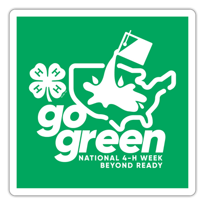 Go Green 4 - H Week Vinyl Sticker - Shop 4 - H
