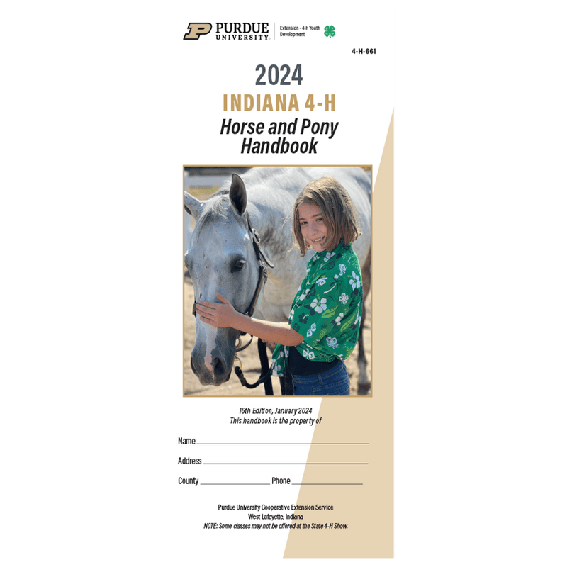 Indiana 4 - H Horse and Pony Handbook - Hardcopy - Shop 4 - H