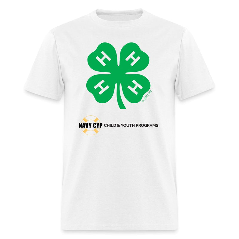 Navy CYP 4 - H Clover White Unisex Classic T-Shirt - Shop 4 - H