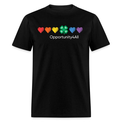 Pride x 4 - H: Opportunity4All Black Unisex Classic Tee - Shop 4 - H