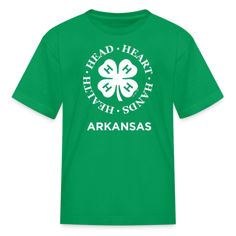 Youth Arkansas 4 - H Round Clover Logo T-Shirt - Shop 4 - H