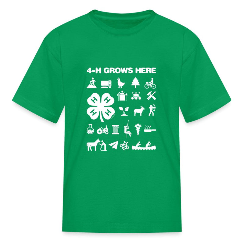 Youth Green 4 - H Grows Here Icon T-Shirt - Shop 4 - H