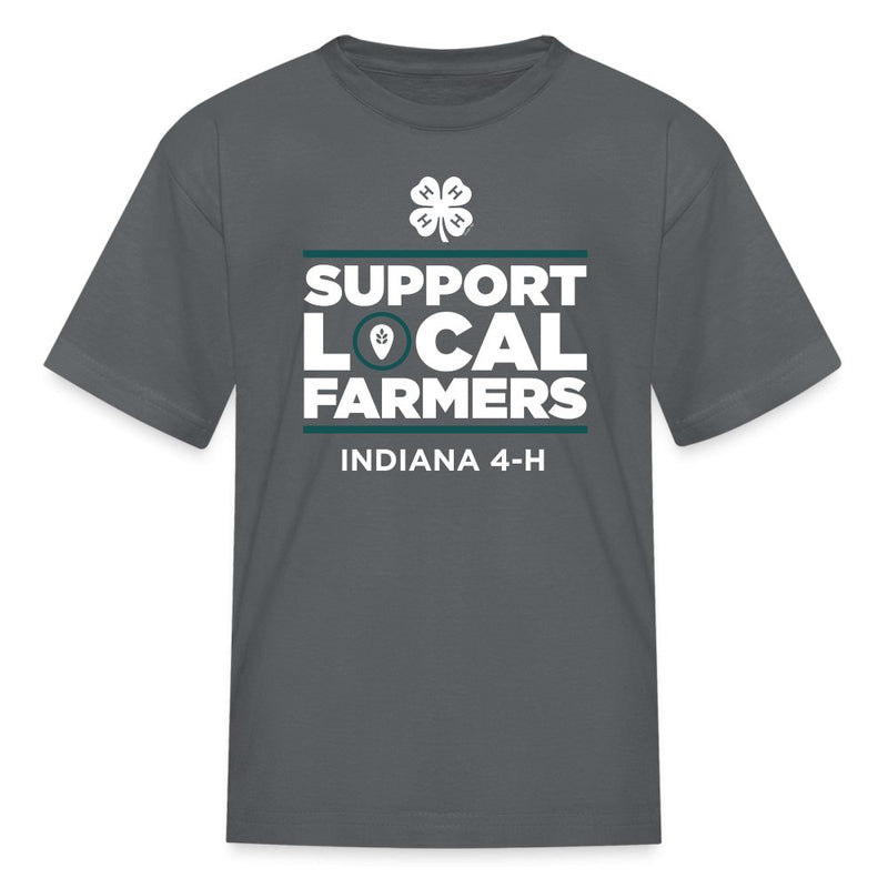 Youth Indiana Support Local Farmers T-Shirt - Shop 4 - H