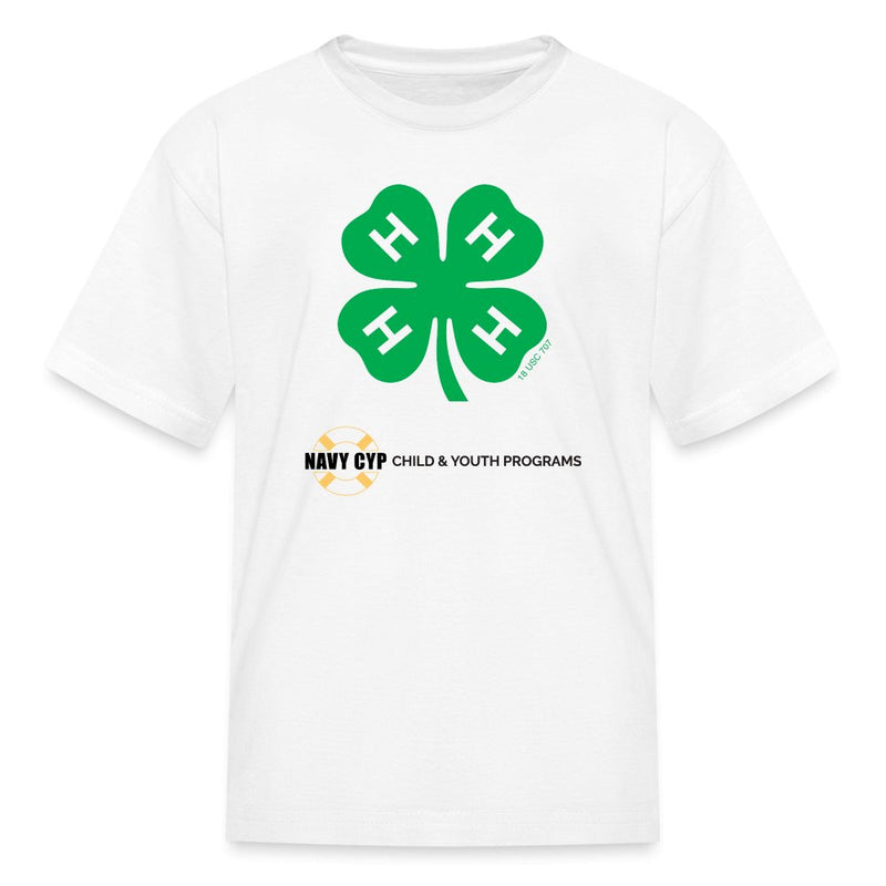 Youth Navy CYP 4 - H Clover White T-Shirt - Shop 4 - H