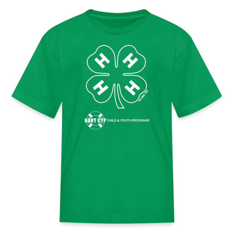 Youth Navy CYP Clover Outline Classic T-Shirt - Shop 4 - H