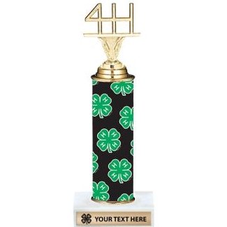 10” Clover Column Trophy with Figure Choice - Shop 4-H