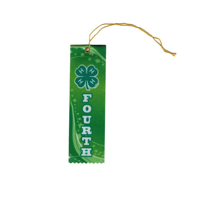 2” x 6” Green Fourth Place Award Ribbon - Shop 4-H