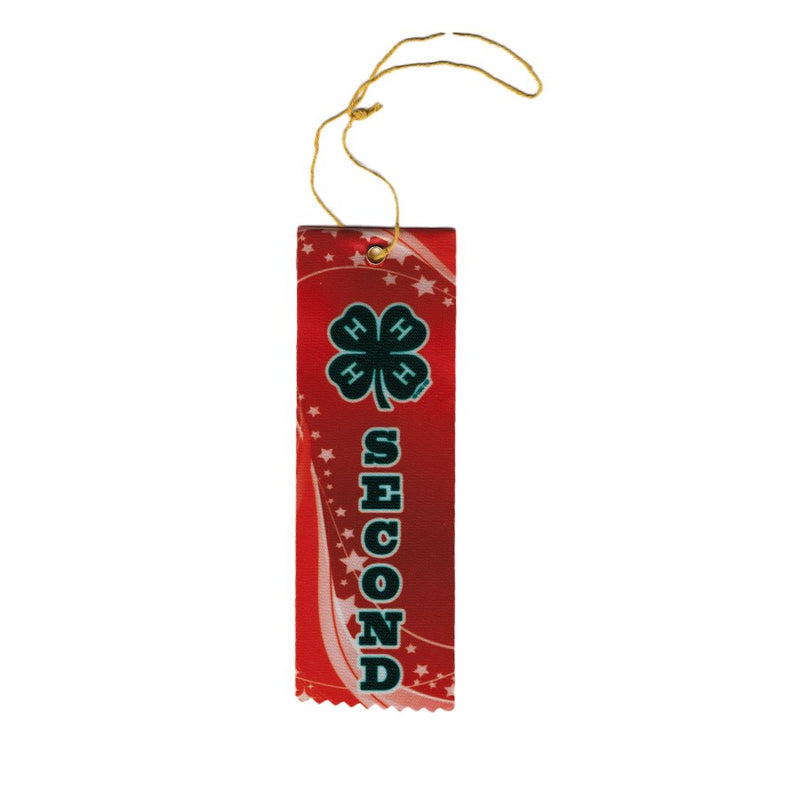 2” x 6” Second Place Red Award Ribbon - Shop 4-H