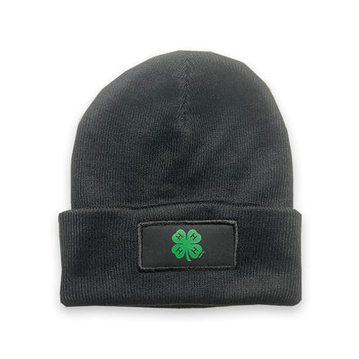 4-H Black Knit Beanie with Patch - Shop 4-H