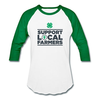 4-H Clover Support Local Farmers Baseball T-Shirt - Shop 4-H