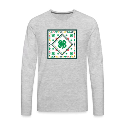 4-H Clover Tile with Border Premium Long Sleeve T-Shirt - Shop 4-H