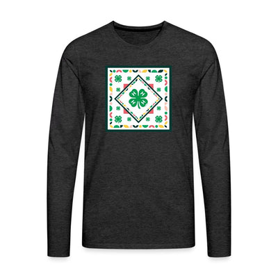 4-H Clover Tile with Border Premium Long Sleeve T-Shirt - Shop 4-H