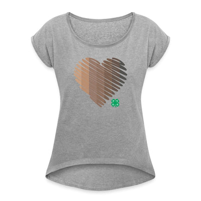 4-H Diversity Heart Women's Roll Cuff T-Shirt - Shop 4-H