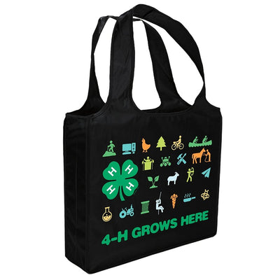 4-H Icon Collapsible Tote Bag - Shop 4-H