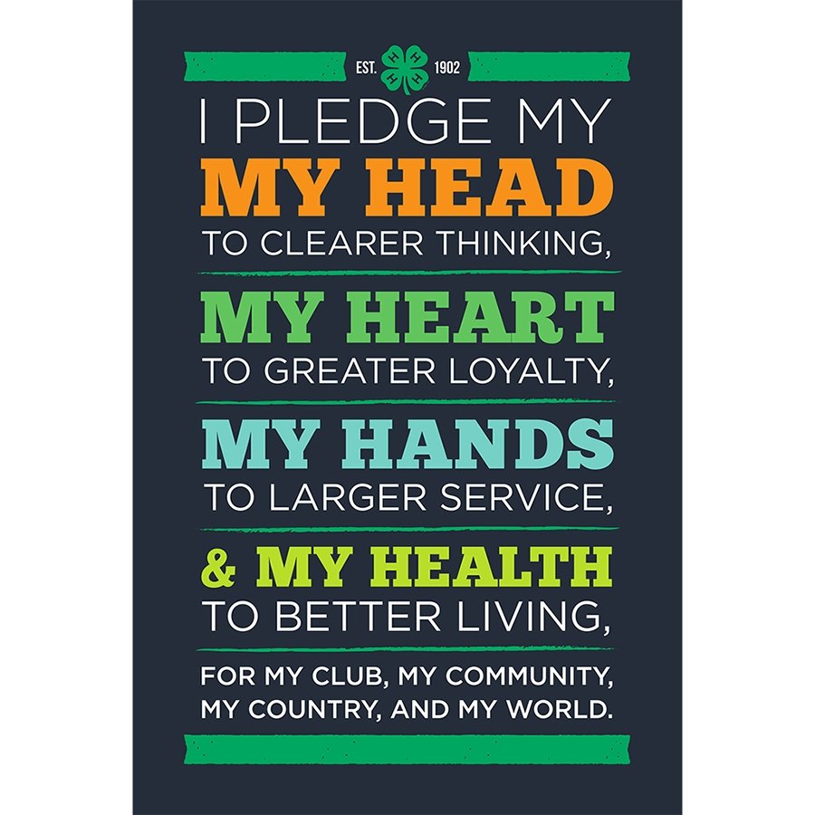 4H Pledge Print Dark Background Shop 4H