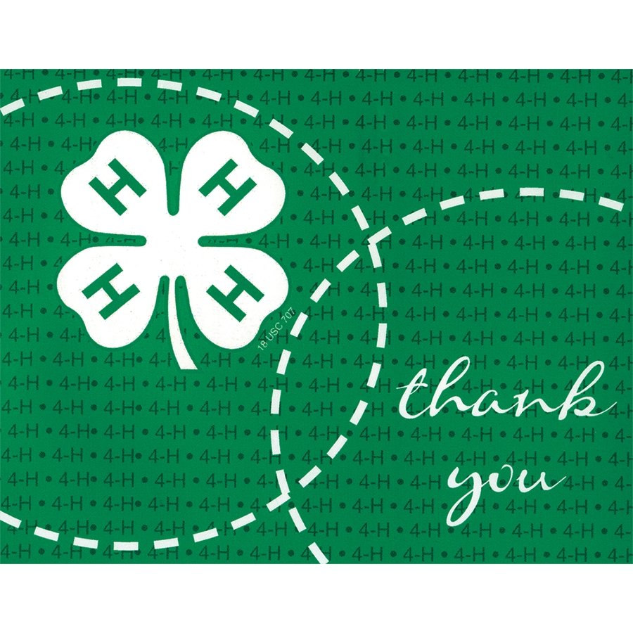4-H Thank You Note Cards (Pack of 20) - Shop 4-H