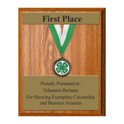 8" x 10" Medal Plaque with Medallion Choice - Shop 4-H