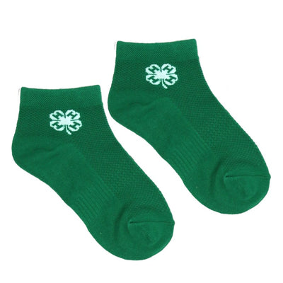 Clover Emblem Ankle Running Socks - Shop 4-H