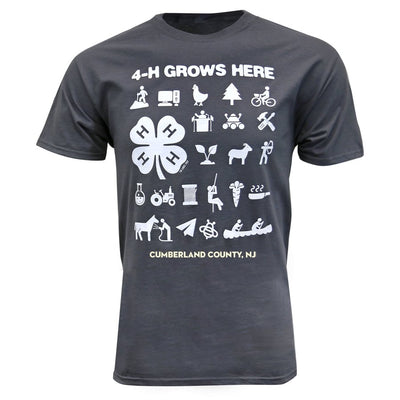 Custom Grey 4-H Icon T-Shirt - Shop 4-H